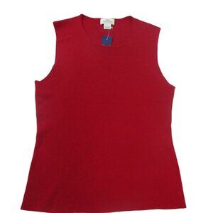 Brooks Brothers Red Sleeveless Sweater